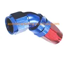 End 45 Degree Aluminum 1 Piece Full Flow Swivel Hose End AN10 AN6 AN8 AN4 Fittings RSX8863-4504