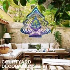 Wind 3D Matel Wind Spinner Rotating Metal Plate Animal Pattern 3D Wind Chime Rotating Pendant