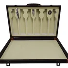 Gift Leather 6 Pcs Wine Bottles Packing Gift Boxes With Leather Pattern Stitching
