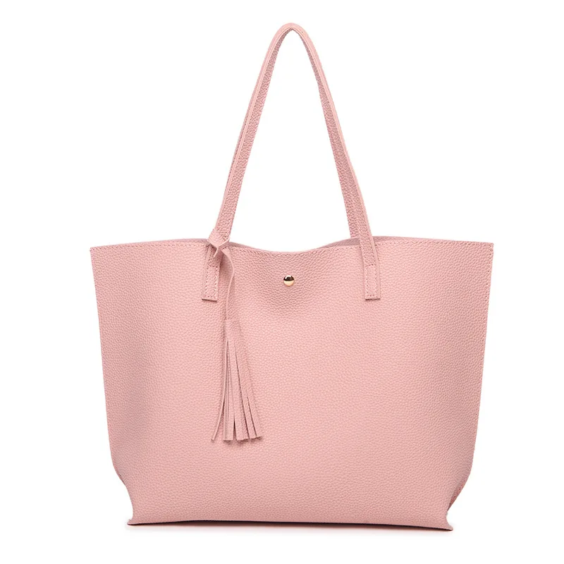 Handbags for Women Leather Tote Shoulder Bag from Dreubea Big Capacity Tassel Handbag