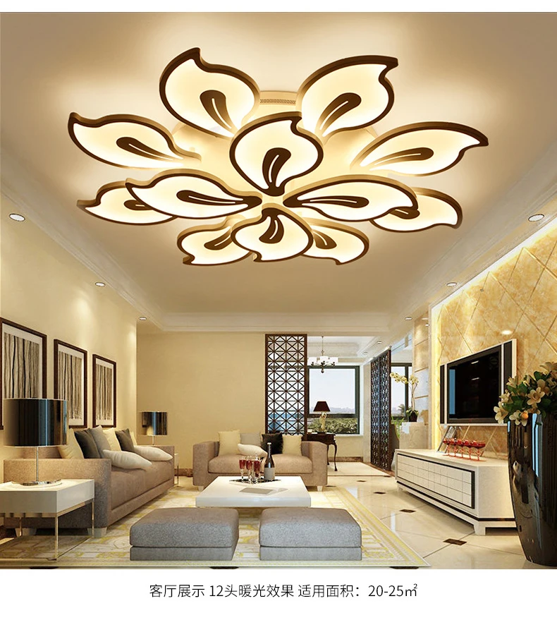 Home Decorative Ceiling Lights Flower Shaped Acrylic LED Ceiling Lamp