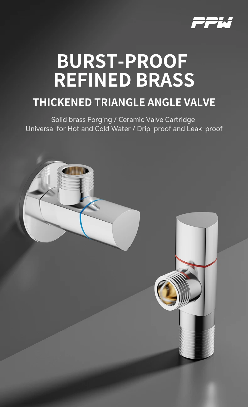 Factory Oem Commercial Price 1/2 Angle Valve Water Multi Function Bathroom 90 Degree Brass Angle Stop Valve manufacture