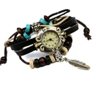 Women Bracelet Women Vintage Watch Vogue Bracelet Watch With Feather Charm