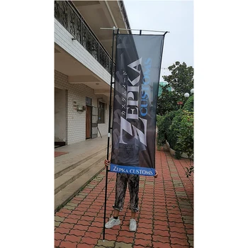 Cheap Any Design 100D Polyester Custom Print Nobori Flags Banner with Pole and Stand
