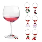 Wholesale Celebreat Christian Gift Brooch Christmas Deer Wine Cup Reader Colorful Metal Pin Crustal Custom Lovely Keying