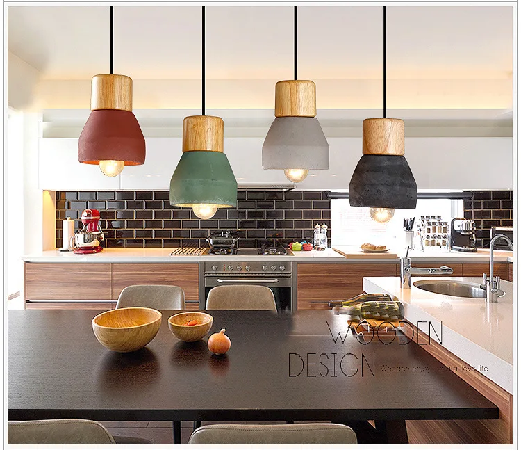 ARTDECOLITE Concrete Lamp Cement Lamp Vintage Pendant Light For Restaurant