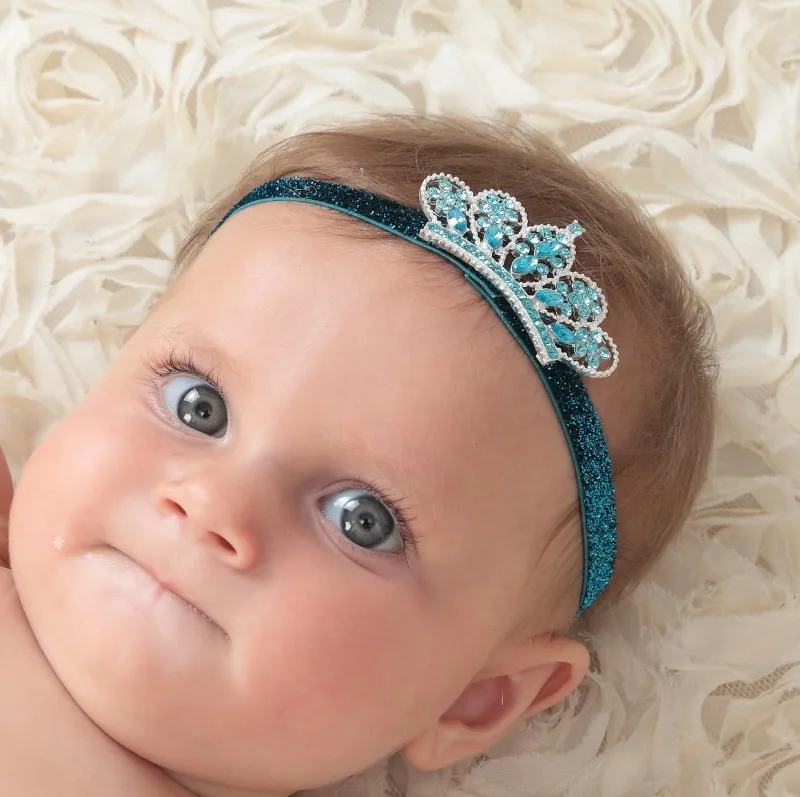 queenbaby sweet baby glitter elastic tiara crown baby