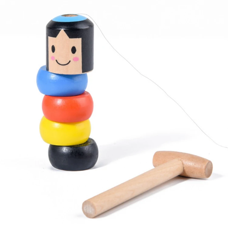 Daruma Wooden Magic Doll Toy 2019 Little Stubborn Wood Man Funny Toy Unbreakable 