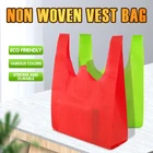 Bag Non-woven Bag Eco Friendly Reusable W Cut Non-woven Fabric T-shirt Vest Bag For Supermarket Shopping Folding