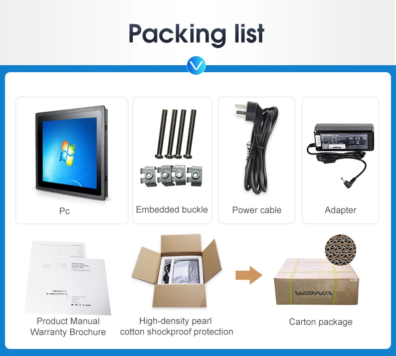 10.1 Inch Industrial Panel PC with 10-Point Capacitive Touch Waterproof and 24/7 Operation for Harsh Environments