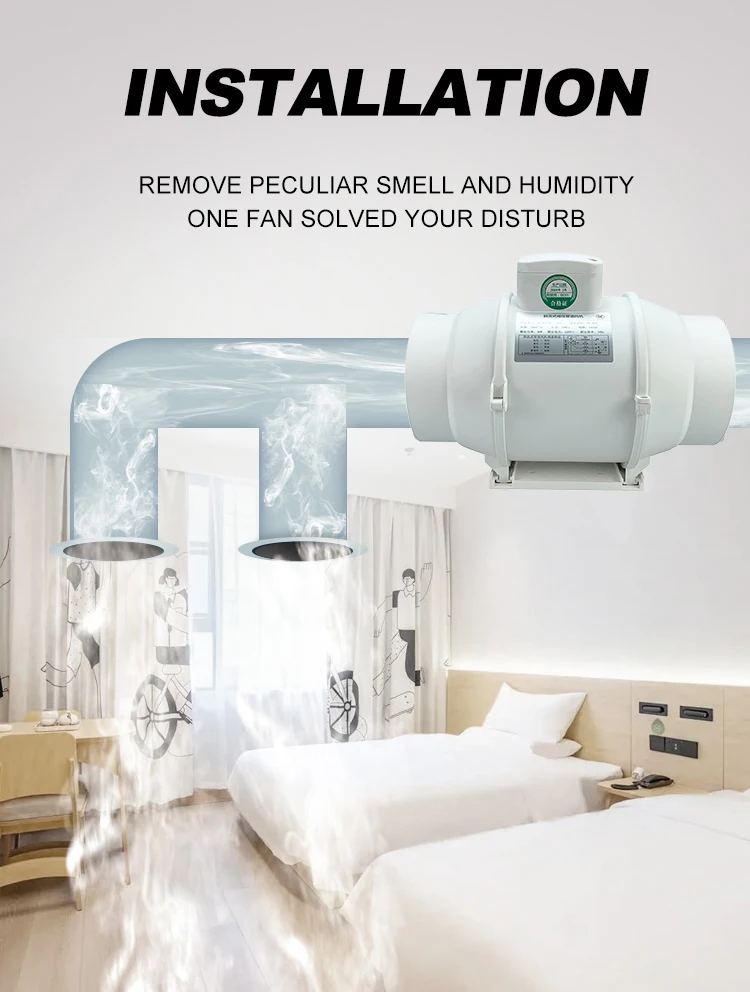 Inline Duct Booster Fan, 1200Cfm, 220V, Electric - detail 18