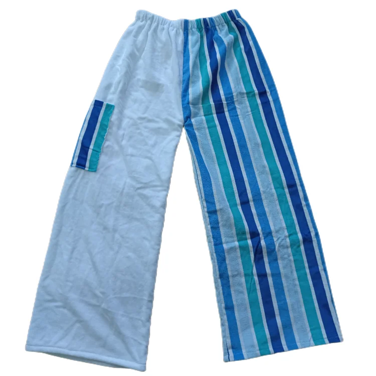 printed towel pants for swimmers cotton terry towel pants beach coverup resort wear swim towel pants for adult &kids