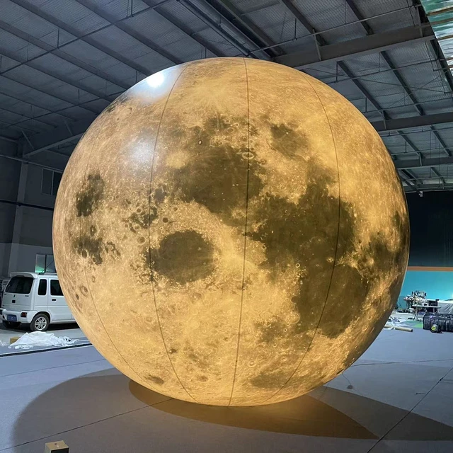 Wholesale Large Inflatable Giant Moon Planet Ball LED Light Jump Inflatable Moon Balloon