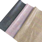 Leather Wholesale White Dots Quilted Faux Leather By Yard Shiny Fine Glitter Leather For Shoe Bag Craft Decoration Purse