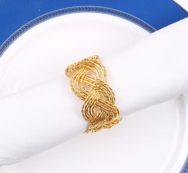 Fancy metal napkin rings wedding centerpieces for wedding banquet table decorations