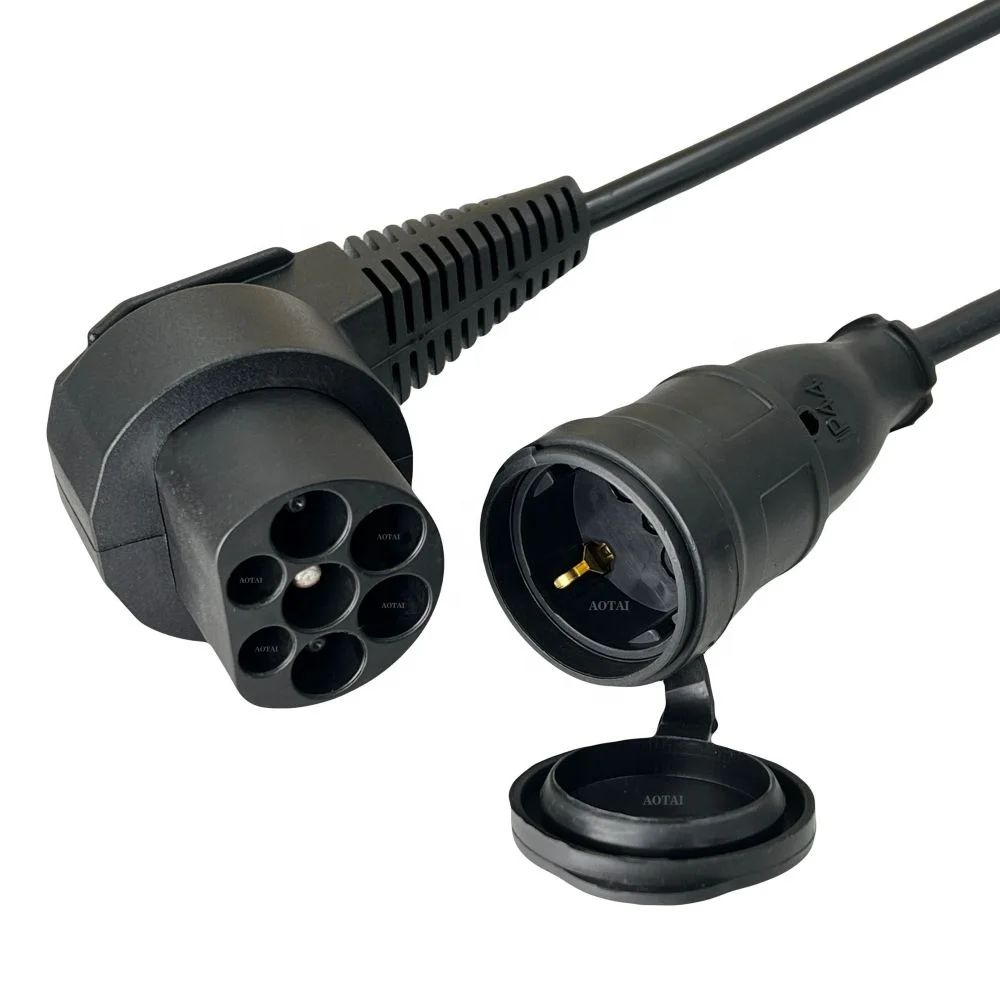 Ev Adapter 16a Type 2 Plug To Schuko Socket Electrical Car Connector