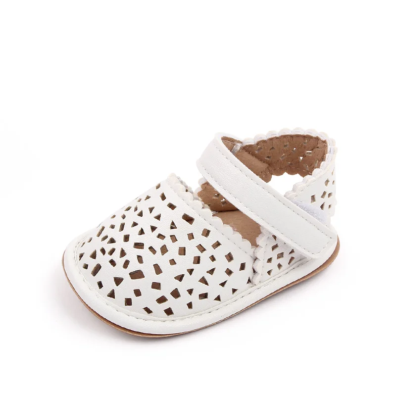 Baby Girls Summer Solid Color Hollow-out Breathable Soft Sole Non-slip Princess Walking Sandals manufacture