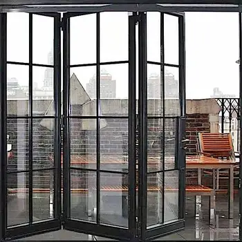 Modern Design Glass Folding Door with Aluminum Frame for Home Use for  Aluminum Bi-folding Doors AS2047 Certified