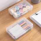 Pencil Pencil Box Clear School/home Glitter Storage Box Pp Storage Pencil-box Plastic Pencil Case With Glitter