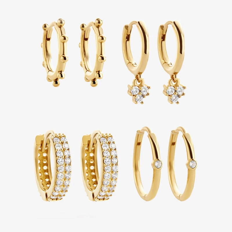 High Quality K Gold Plated Chunky Hoop Earrings For Women