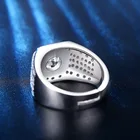 Silver Men Vintage Ring Silver Original Brilliant Cut Diamond Moissanite Gemstone Rings Wedding Jewelry