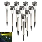 Solar Lights Powered Solar Garden Lights Outdoor Waterproof Stainless Steel Solar Lamp LED Powered Landscape Lighting