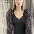 Jacket Fur High Quality Silver Fox Knitted Jacket Women Casual Ladies Knit Fur Trim Coat