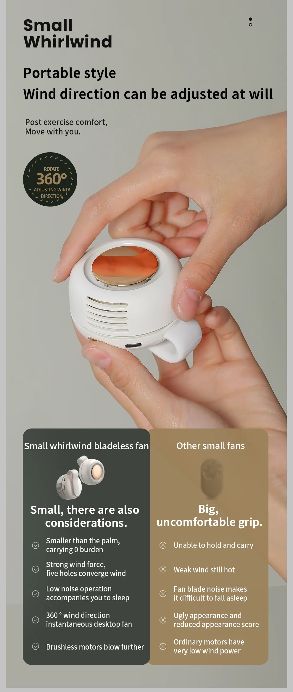 Mini Fan, 360, Portable - detail 10