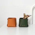 Pen Holder Pen Holder Foldable Leather Manufacture Pencil Brush Home Decor Pen Holder Organizer For Office Supply