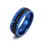 Ring Band Rings Men Rings Rotating Chain Ring Punk Style Titanium Steel Band Rings Men Jewelry