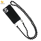 Ebony Beads Mobile Phone Accessories Biodegradable Ebony Wooden Beads Neck Case For IPhone 11