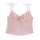 Women's Wholesale Customized Good Quality Pink Women's Halter Custom Vest Logo Ladies Vest Top