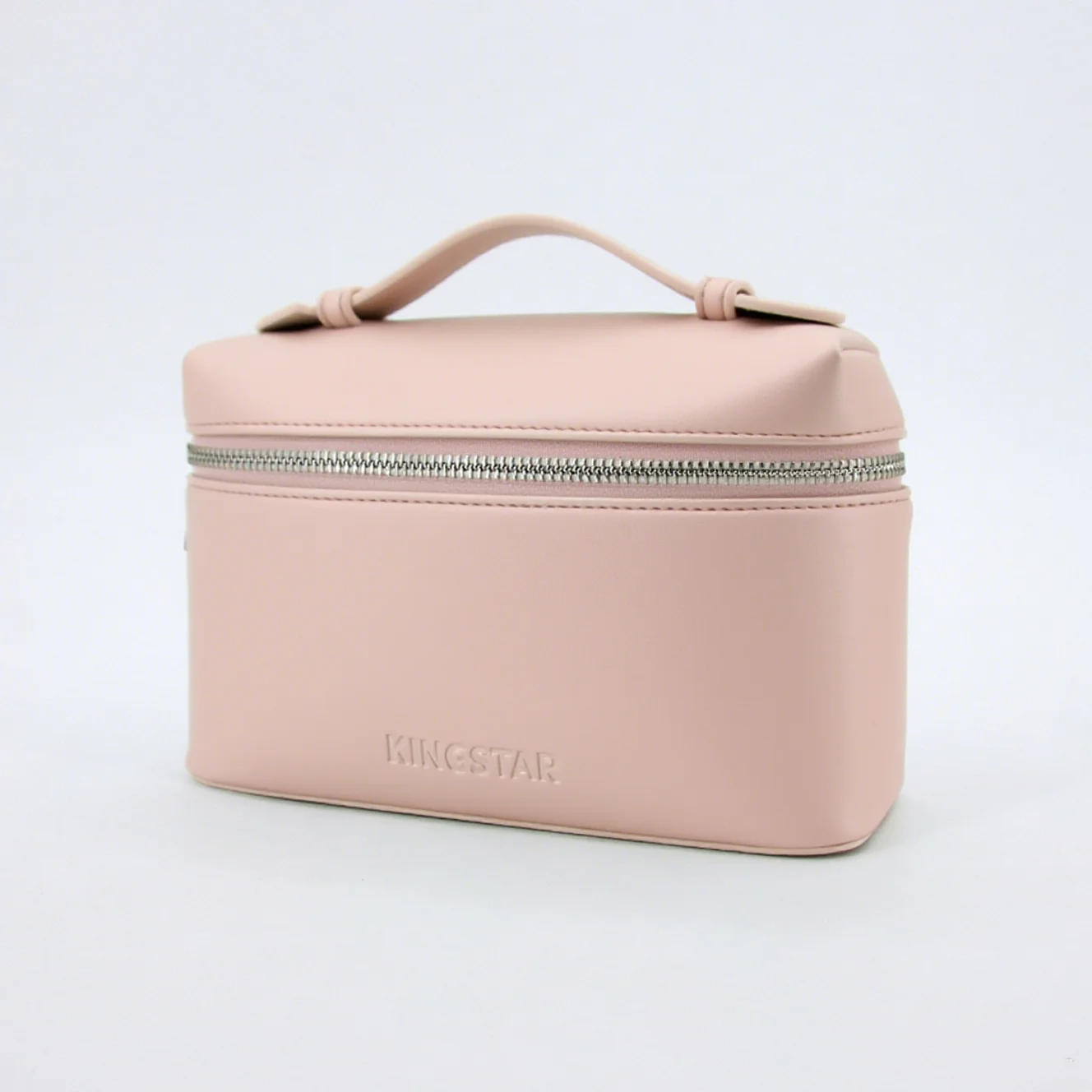 Custom logo Large PU Cosmetic Bag Waterproof pink Leather Pouch Toiletry Makeup Organizer Personalized Logo for Travel supplier