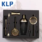 Pieces Tool Kit Brushed Gold Plated Mixer Barware 8 Pieces Bar Set Cocktail Tool Kit Bartender Kit Tool Set