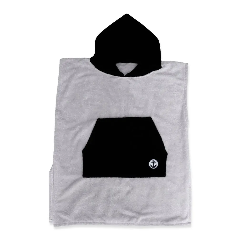 bamboo/cotton kids hooded beach poncho towel with logo