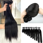 Extension Large Stock Raw Unprocessed Human Hair Bundles Wholesale 100% Natural Virgin Indian Human Hair Extension