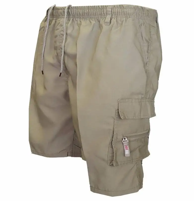 JIAX Mens Cotton Military-Style Shorts Multi Pocket Cargo Short 