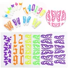Butterfly 3D 6 Colors Butterfly Number Nail Sticker For Nail Art Decoration HS