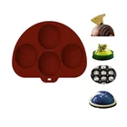 Hot Sale Family DIY 4-Cavity Slicone Molds Silicone Round Mousse Cake Mould