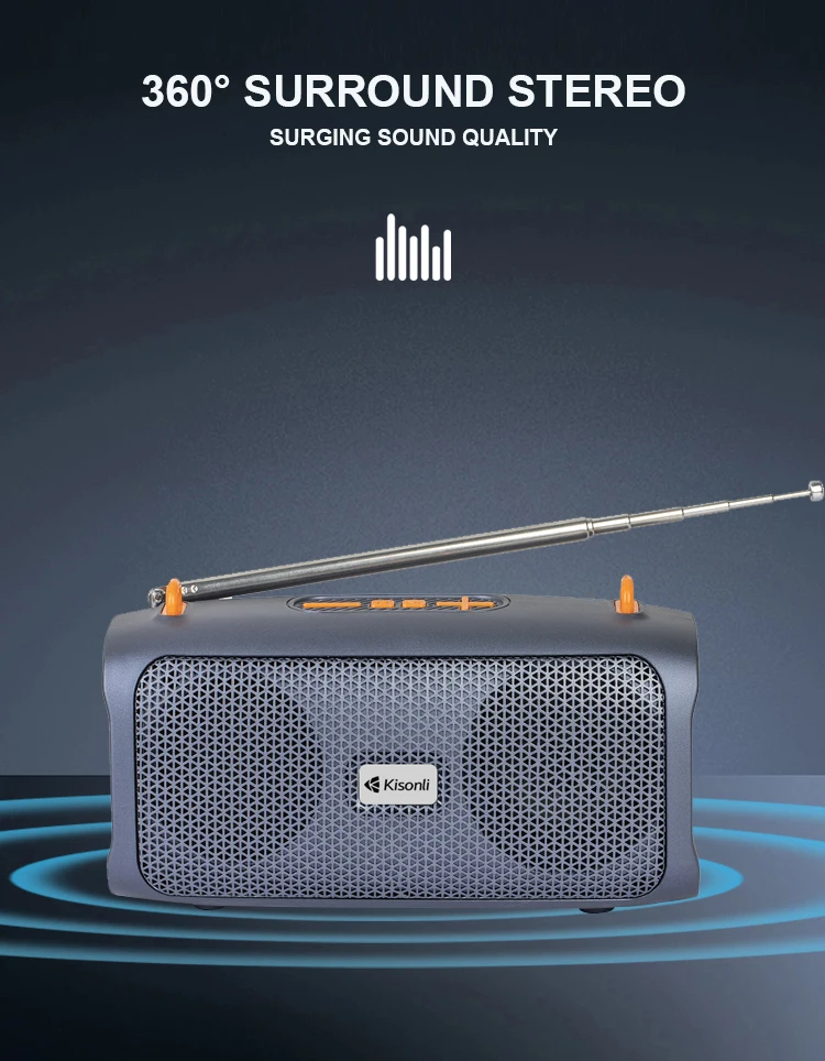 Kisonli KS-2003 Solar Magnetic Bluetooth Speakers Portable Outdoor Speaker with Solar Panel for Recharging 20 Kisonli KS-2003 Mp3 Solar Portable Magnetic Blue Tooth Speakers