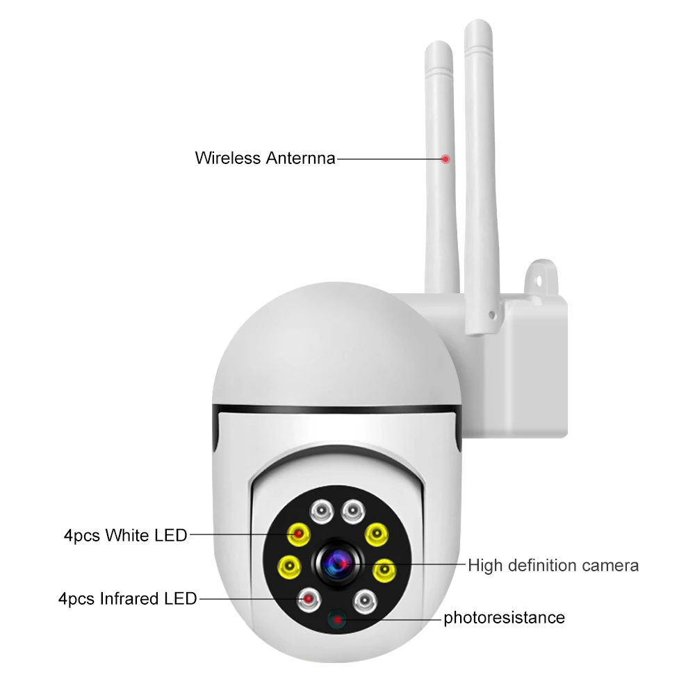 V380 2MP PTZ Wifi Mini Camera Wireless 3mp Outdoor Motion Tracking System WIFI Surveillance PTZ cctv Security network Camera