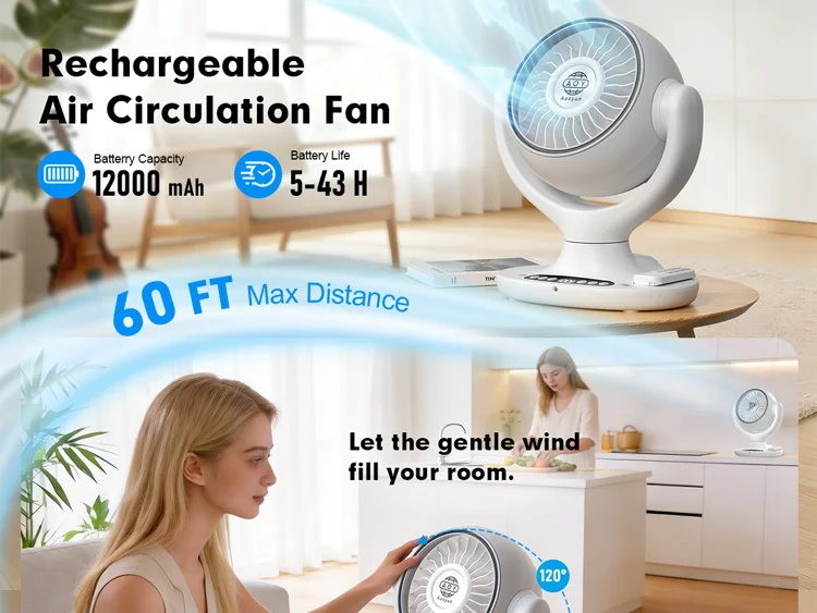 Table Fan, 3-Speed, Portable - detail 2