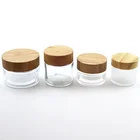 Cream Hot Sale Luxury Glass Jar With Wooden Cap For Cosmetic Cream Packaging 4oz 100ml 120g