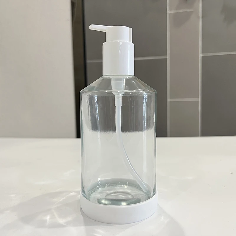 Luxury 500ml Empty Shower Gel Glass Bottle Hair Conditioner Shampoo Body Wash Hand Soap Tirrger Spray Loiton Pump Glass Bottle