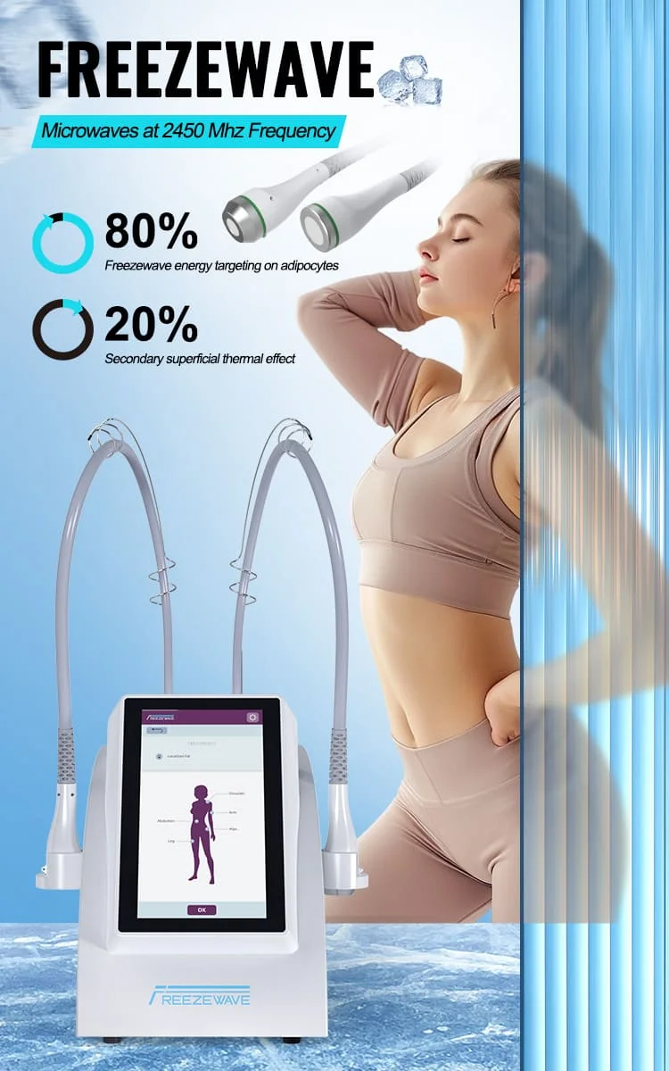 FREEZEWAVE Non-Invasive Body Contouring and Slimming Machine 2 <h2>Professional Microwave Fat Reduction System for Clinics, Med Spas & Aesthetic Centers</h2> Discover the professional FREEZEWAVE body contouring machine featuring 2.45GHz microwave technology, fat reduction, cellulite improvement, skin tightening, and non-invasive body sculpting for aesthetic clinics and salons. FREEZEWAVE Non-Invasive Body Contouring and Slimming Machine