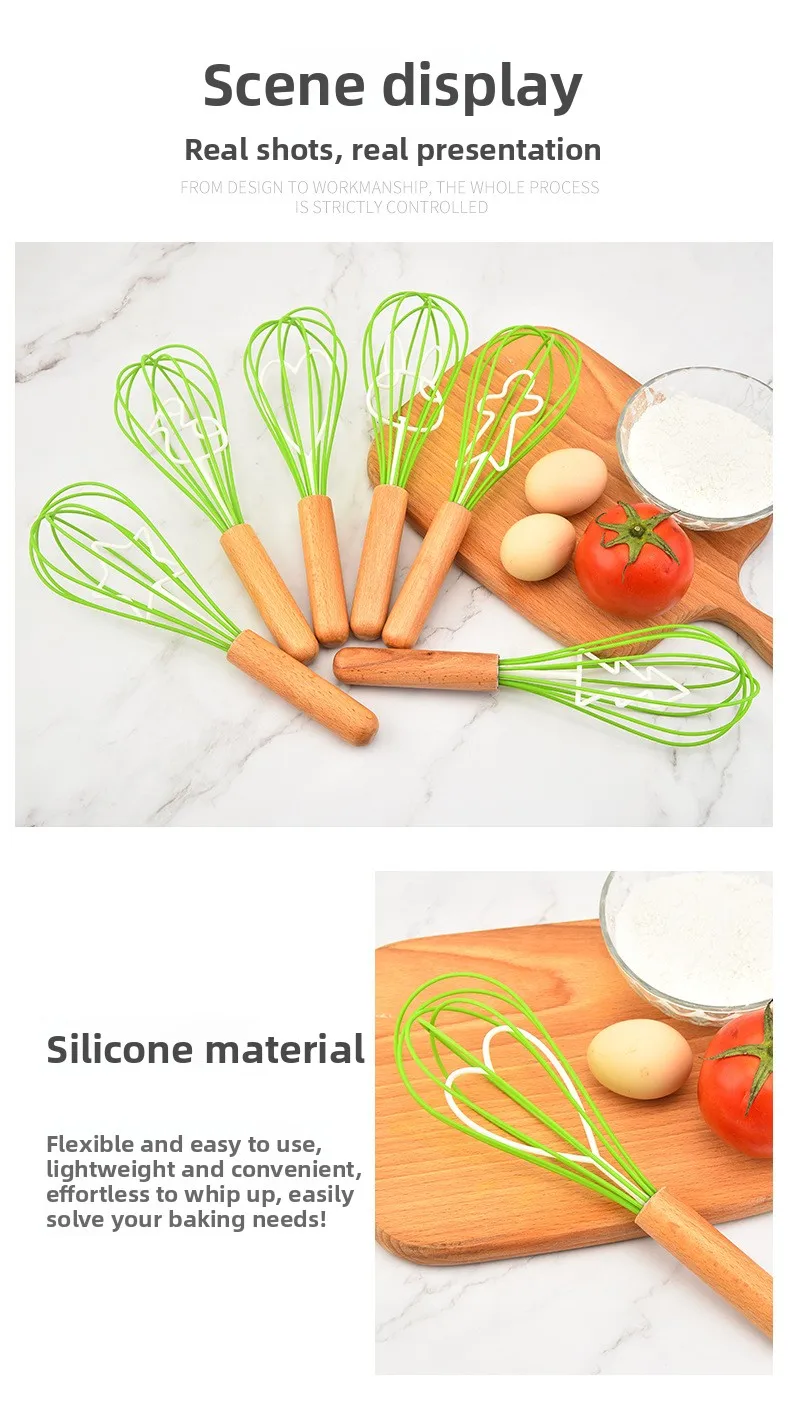 Small Kitchen Silicone Egg Beater Manual Egg Mixer Tool for Baking factory