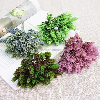 LF682 Luckygoods wholesale Plastic Artificial Pineapple Grass Artificial Leaves Pinecone grass