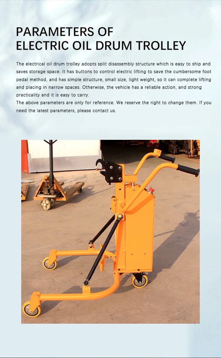 Safe Electric oil drum carrier–350kg Capacity