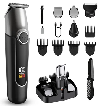 Cordless Hair Cutting Machine Rechargeable Beard Shaver Professional hair clipper with Wireless charging