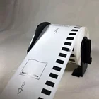 Label Stock Paper DK2251 Compatible Label 2.4 In X 50 Ft 62 Mm X 15.2 M Black/Red On White Continuous Length Paper